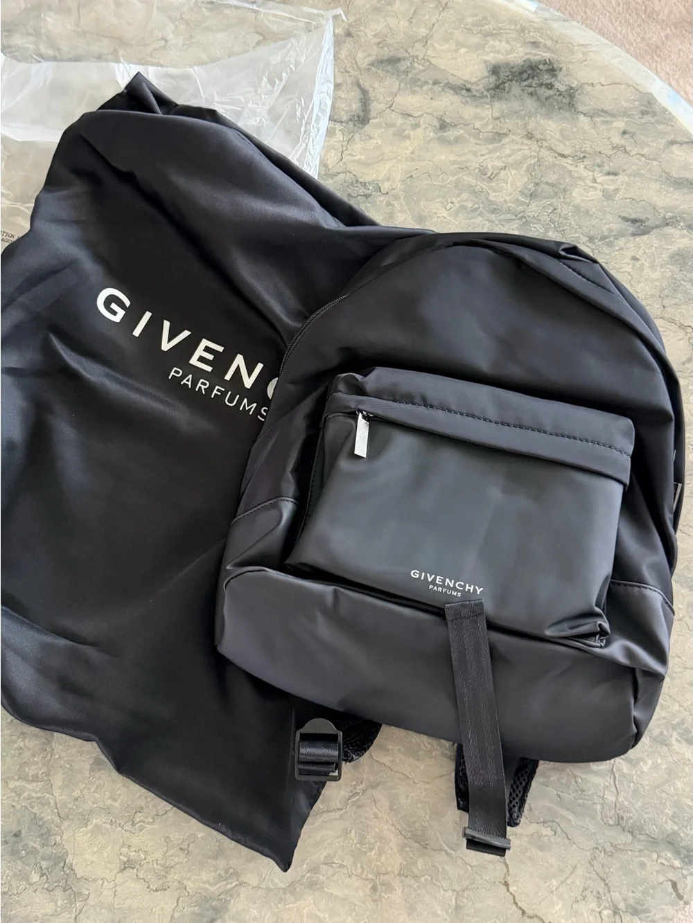 Givenchy Black Nylon Parfums Backpack